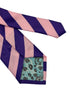 pale baby pink and cadbury purple club striped tie