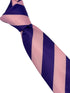 pale baby pink and cadbury purple club striped tie