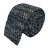 black and white speckled knitted tie