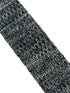 black and white speckled knitted tie