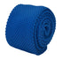 royal blue knitted tie with pointed end