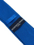 royal blue knitted tie with pointed end