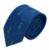 royal blue tie with christmas tree design