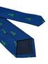 royal blue tie with christmas tree design
