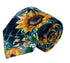 yellow sunflower design cotton tie