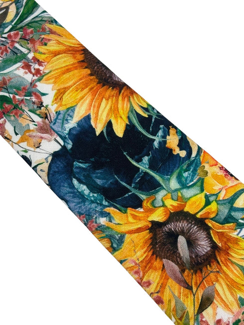 yellow sunflower design cotton tie