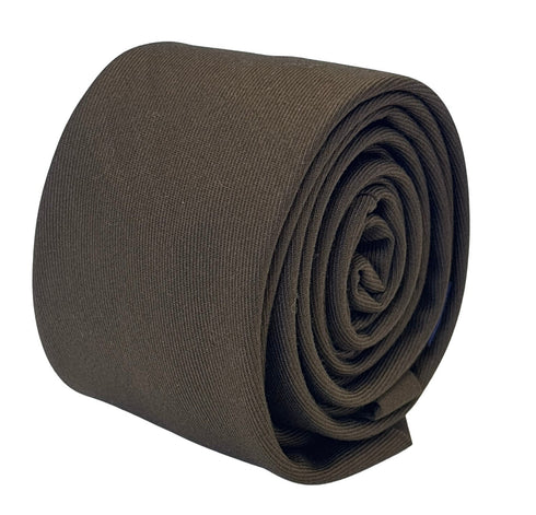 chocolate dark brown plain tie
