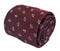 maroon red burgundy tie with bumblebee design