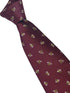 maroon red burgundy tie with bumblebee design