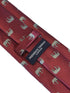 maroon red burgundy tie with grey African elephant design
