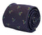 dark indigo purple tie with kingfisher design