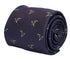 dark indigo purple tie with kingfisher design