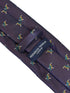 dark indigo purple tie with kingfisher design