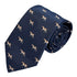 navy dark blue tie with pointer, hunting, hound, gun dog design