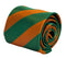 orange and green barber stripe  design tie