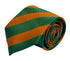 orange and green barber stripe  design tie