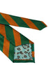 orange and green barber stripe  design tie