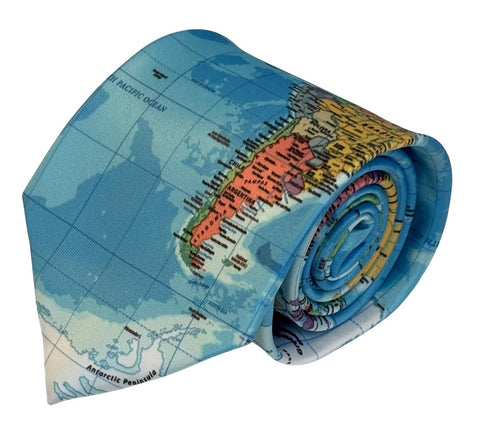 global world map design tie