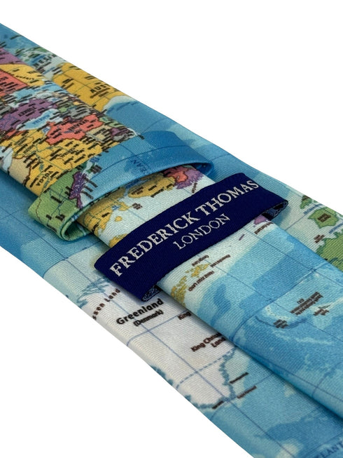global world map design tie