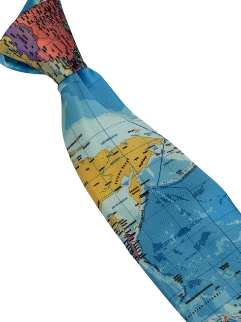 global world map design tie