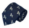 navy dark blue tie with Old english sheepdog dulux dog design