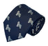 navy dark blue tie with Old english sheepdog dulux dog design