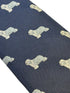 navy dark blue tie with Old english sheepdog dulux dog design