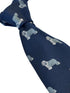 navy dark blue tie with Old english sheepdog dulux dog design