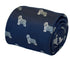 navy dark blue tie with Old english sheepdog dulux dog design
