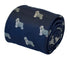 navy dark blue tie with Old english sheepdog dulux dog design
