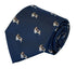 navy dark blue tie with Cavalier King Charles Spaniel dog design