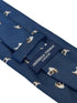 navy dark blue tie with Cavalier King Charles Spaniel dog design