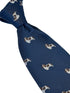 navy dark blue tie with Cavalier King Charles Spaniel dog design