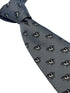 silver grey tie with dairy fresian cow design
