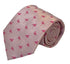 light baby pink tie with flamingo design