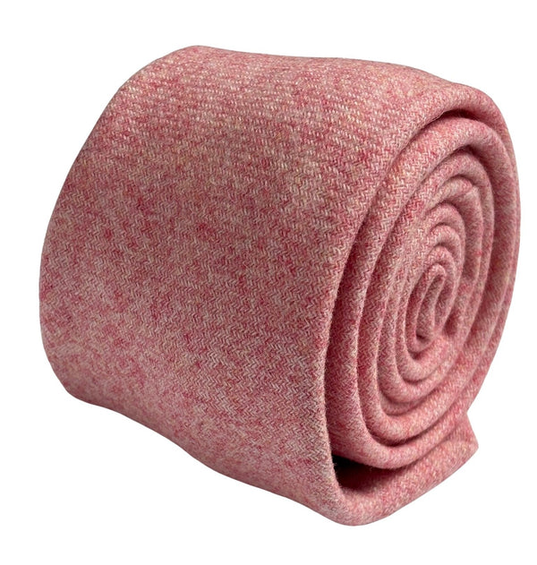 plain baby light pink wool tie