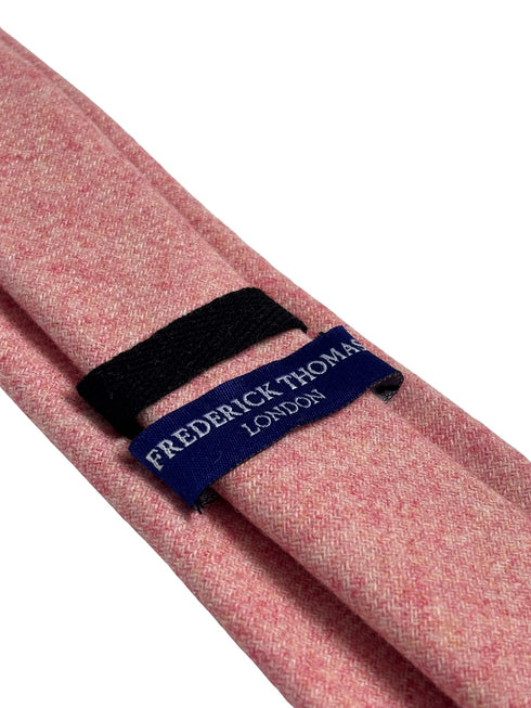 plain baby light pink wool tie