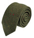 speckled dark khaki green wool tie