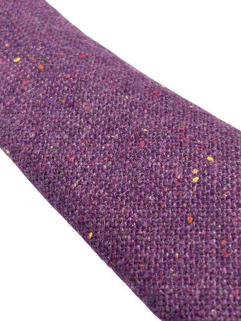 speckled dark purple wool tie