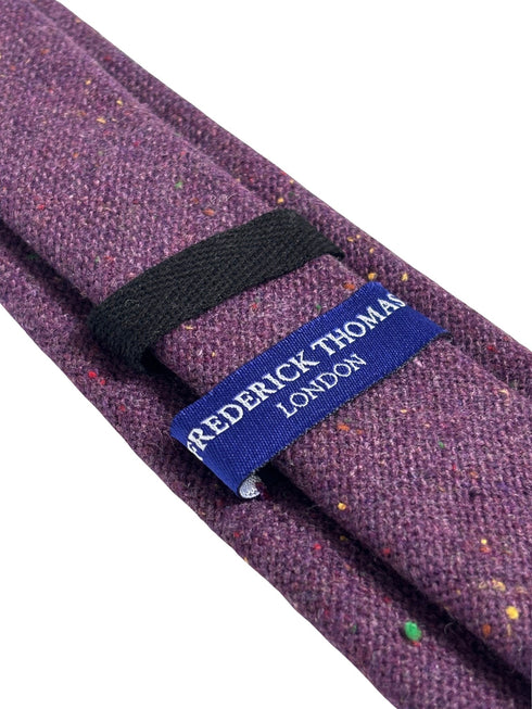 speckled dark purple wool tie