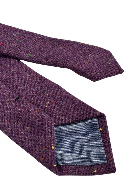speckled dark purple wool tie