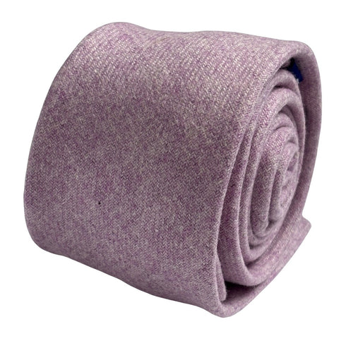 light purple lavender plain wool tie