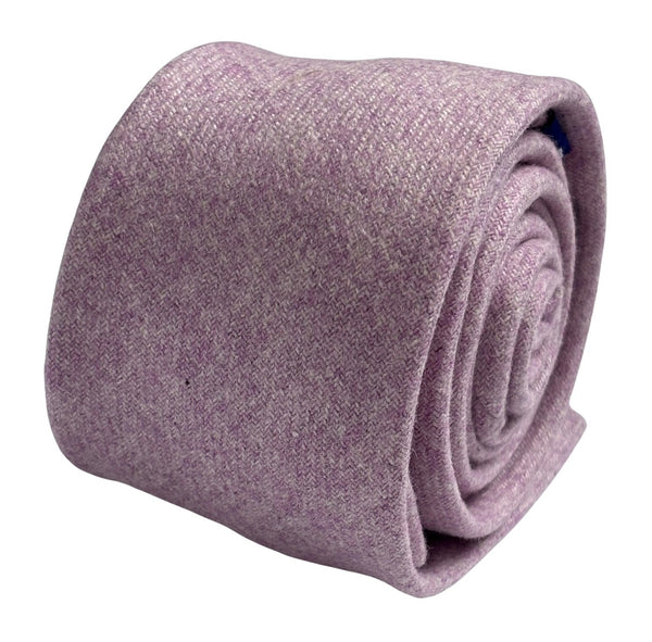 light purple lavender plain wool tie