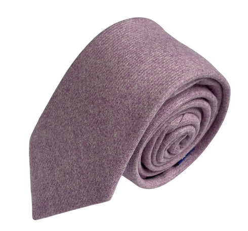 light purple lavender plain wool tie
