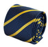 navy dark blue with yellow gold striped tie
