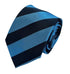 medium denim blue and dark navy blue barber striped tie