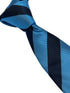 medium denim blue and dark navy blue barber striped tie