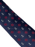 navy tie with a nautical anchor and ship wheel design