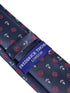 navy tie with a nautical anchor and ship wheel design