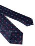 navy tie with a nautical anchor and ship wheel design